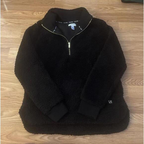 Calvin Klein Sherpa Half Zip Pullover Size Small - Picture 1 of 7